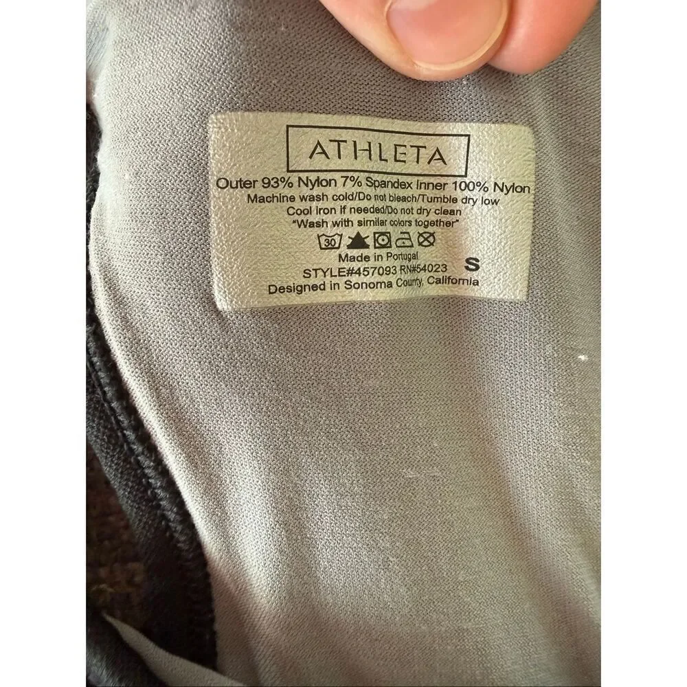 Athleta Black Ventilated Double Layer Racerback Tank Top Small